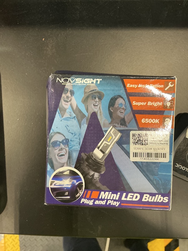 Photo 1 of NOVSIGHT H7 LED Light Bulbs - 40000LM High Efficiency 500% Brighter, 1:1 Mini Size No Adapter Required, Fanless Silent Design, 50000 Hours Lifespan, Pack of 2
