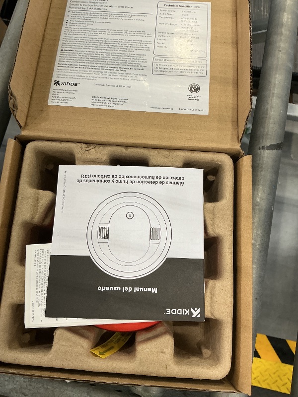 Photo 1 of Kidde & CO Detector, AA Battery-Powered, 30CUDR-V, 1 Pack