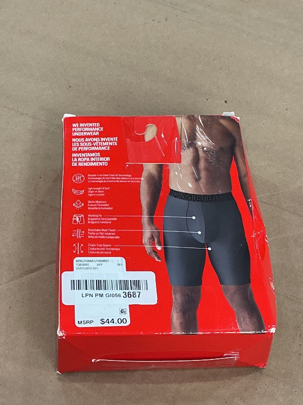 Photo 1 of Under Armour Men's Performance Tech Long-Leg Underwear, 9" Inseam, 3-Pack, Black Solid, Large