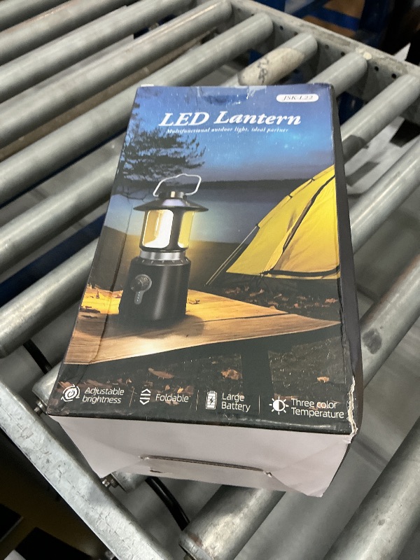 Photo 1 of Dengfire Rechargeable Camping Lantern, Telescopic Camping Light - 3 Light Modes, Adjustable Brightness & Height, Up to 80hrs Lasting - Vintage Lantern for Camping & Hiking (Silver)