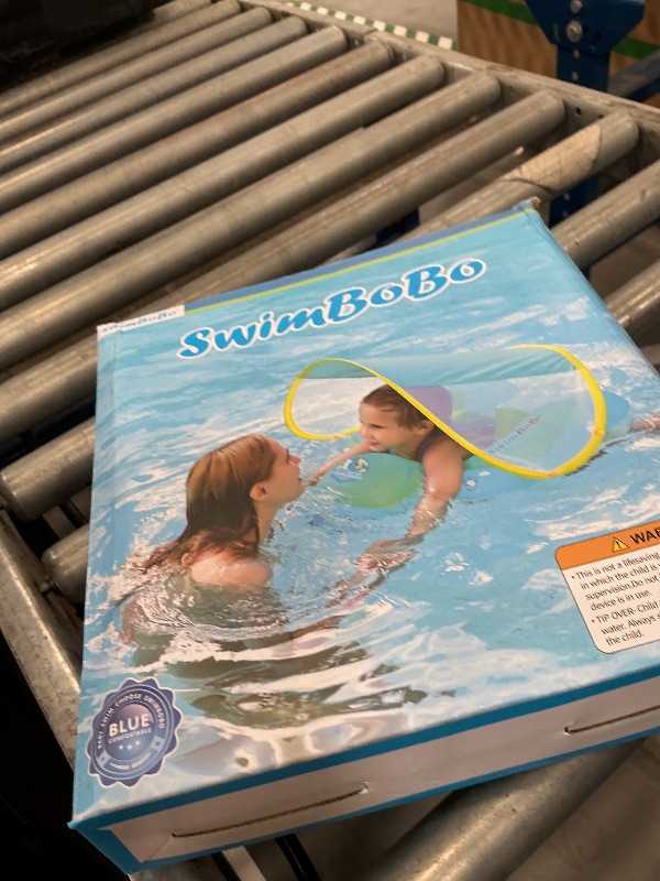 Photo 1 of [New Upgraded] Swimbobo Baby Swimming Float Kids Inflatable Swim Ring with Safety Support Bottom Swimming Pool Accessories for 3-36 Months (Blue, XL)