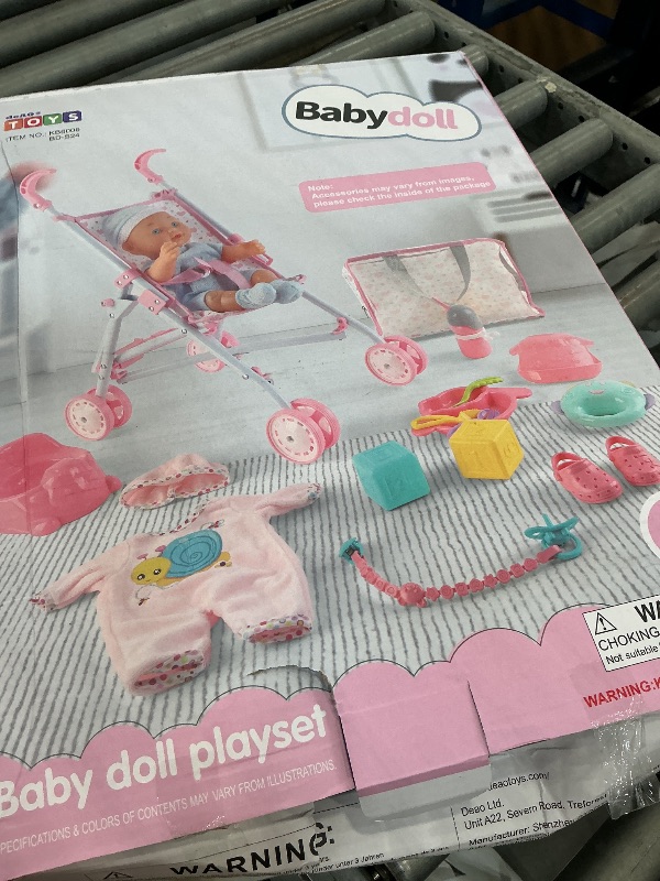 Photo 1 of deAO Baby Doll Stroller Set with 13" Doll