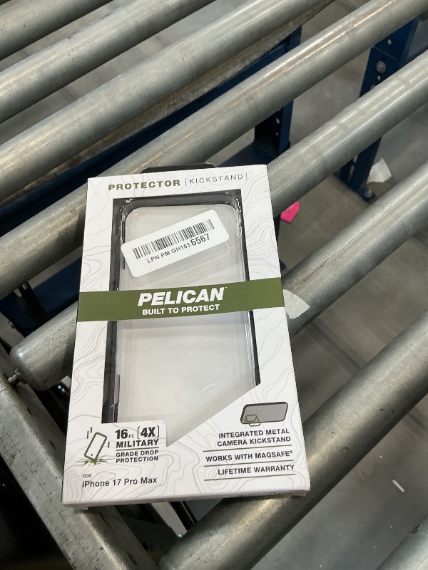 Photo 1 of Pelican Protector iPhone 17 Pro Max Case with Camera Stand - Clear