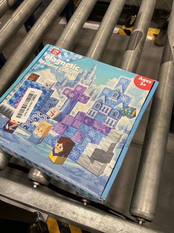 Photo 1 of Magnetic Blocks - 100PCS Transparent Magnetic Building Block for Kids Ages 4-8, Magnet Block Blue Princess Castle, Frozen Magnetic Cubes Tiles Princess Toys for Girls Boys 3 4 5 6 7 8-12 Birthday Gift