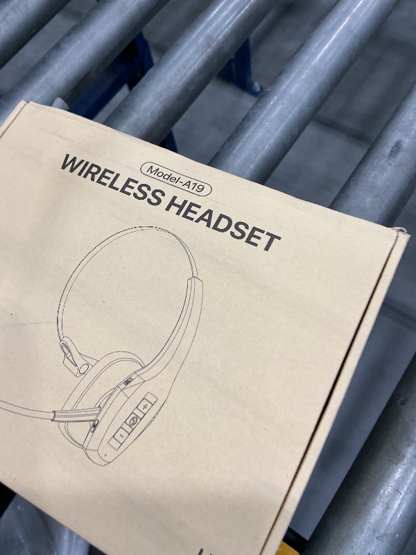 Photo 1 of Trucker Bluetooth Headset, Wireless Headset with Mic, Bluetooth Headsets with Dual Noise Cancelling Microphone & Mute Button, 55Hrs Working Time PC Headsets for Cell Phones, Computer, Truck Driver