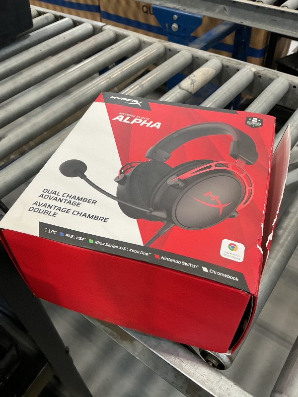 Photo 1 of HyperX Cloud Alpha - Gaming Headset, Dual Chamber Drivers, Legendary Comfort, Aluminum Frame, Detachable Microphone, Works on PC, PS4, PS5, Xbox One, Xbox Series X|S, Nintendo Switch and Mobile – Red