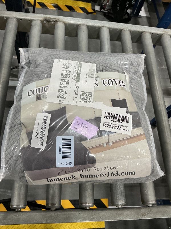 Photo 1 of LA MEACK L-Shape Sectional Sofa Cushion Covers (Light Grey)
