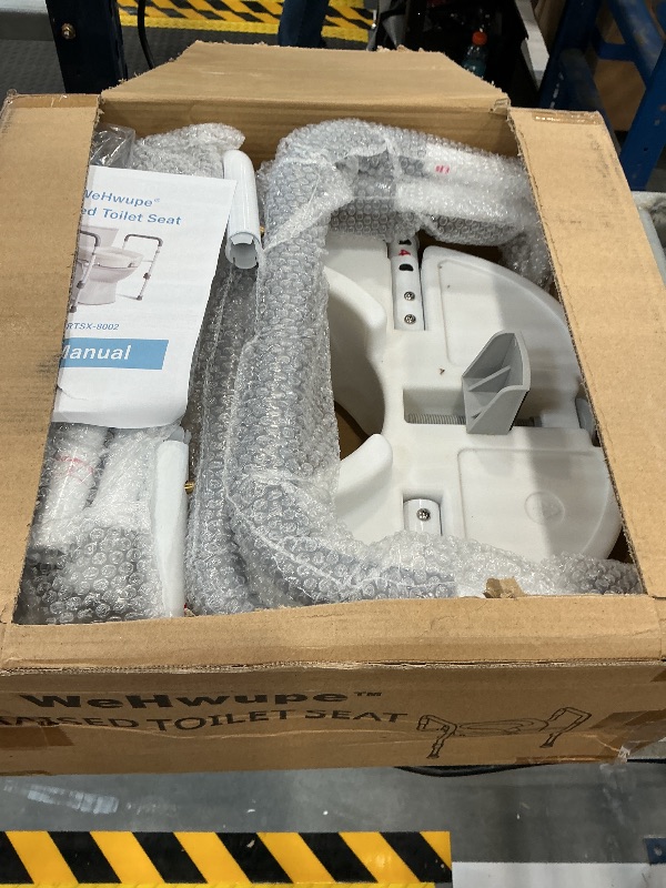 Photo 1 of WeHwupe Raised Toilet Seat with Handles, 5-inch Rise