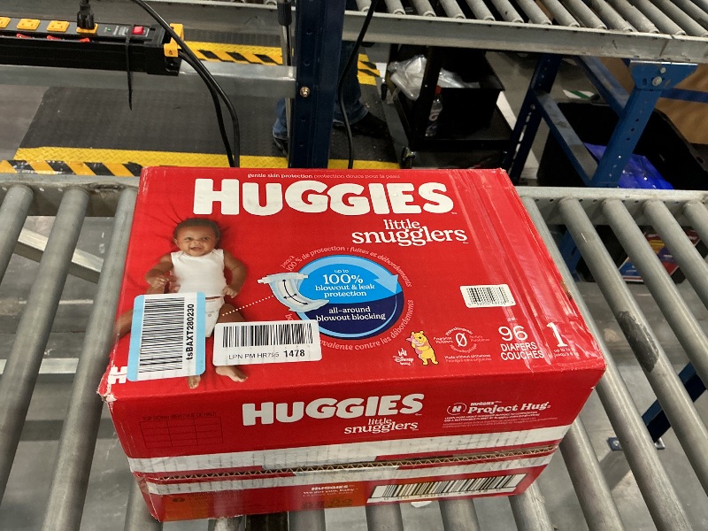 Photo 1 of Huggies Little Snugglers Diapers Size 1, 96 Count