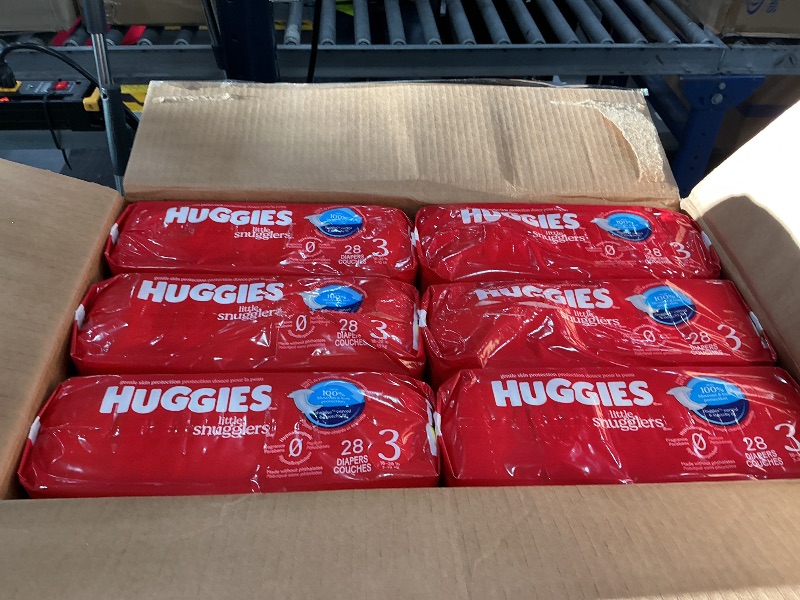 Photo 1 of Huggies Little Snugglers Diapers, Size 3, 168 Count