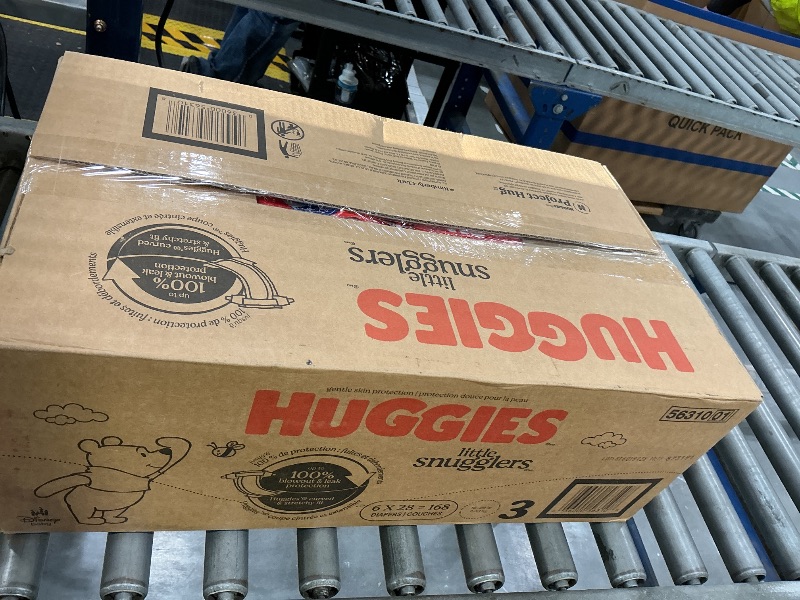 Photo 1 of Huggies Little Snugglers Diapers, Size 3, 168 Count