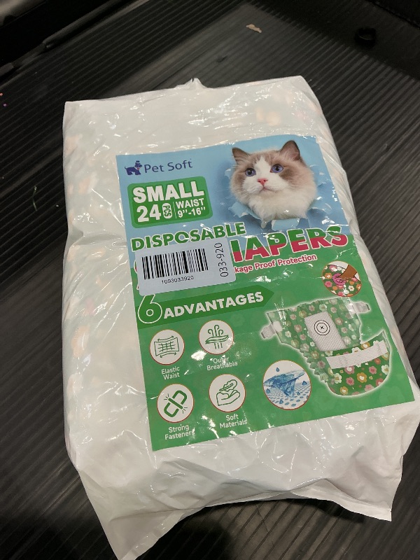Photo 1 of Pet Soft Disposable Cat Diapers - Small (24 Pcs)