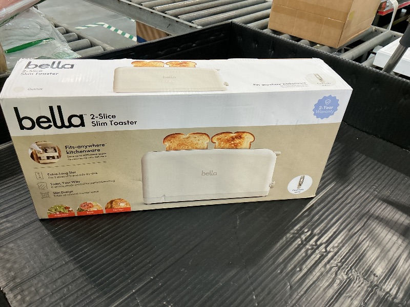 Photo 1 of bella Fits-Anywhere™ 2-Slice Slim Toaster, Long Slot & Extra Wide, Oatmilk