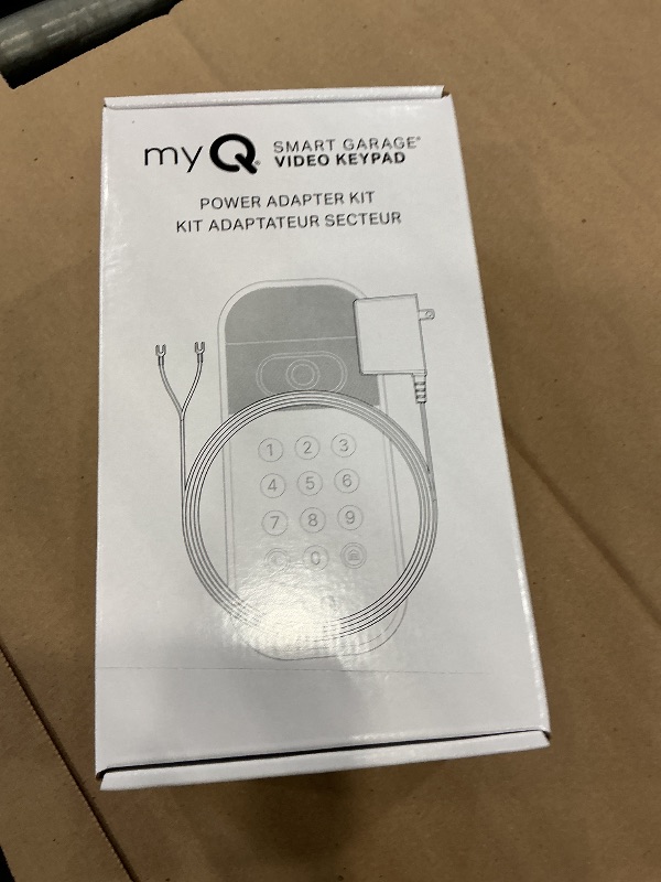 Photo 1 of myQ Smart Garage Door Video Keypad Wired Power Adapter Kit-Works with Chamberlain, LiftMaster and Craftsman openers, White