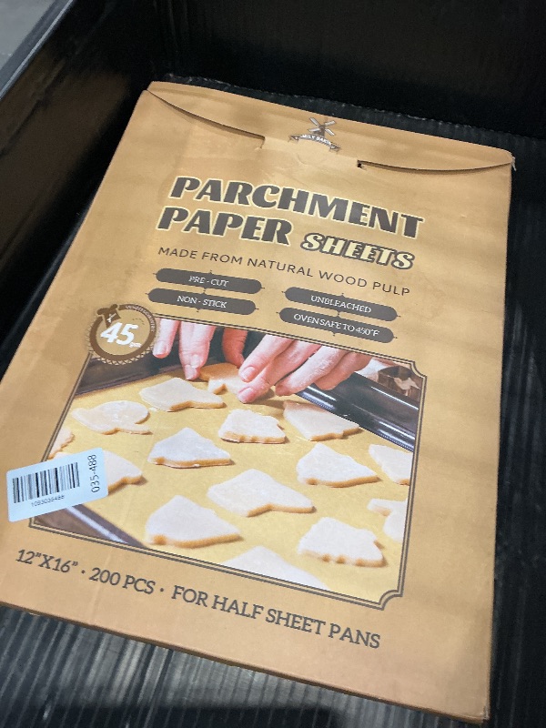 Photo 1 of HIWARE Unbleached Parchment Paper Sheets, 12 x 16 Inch, 200 Pcs