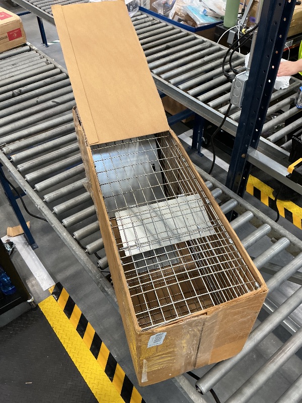 View 2 of VEVOR Live Animal Cage Trap, 31" Humane Galvanized Iron Folding Trap