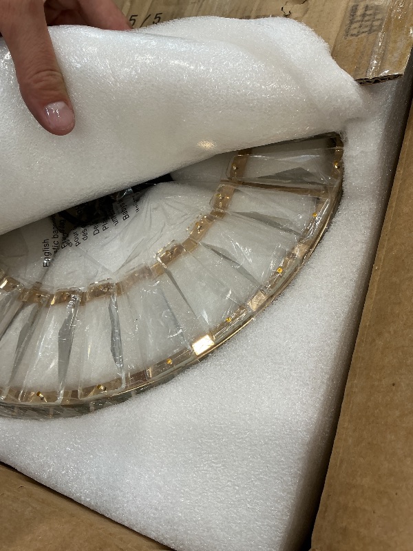 Photo 1 of WJShome 15" 4-Light Gold Crystal Chandelier