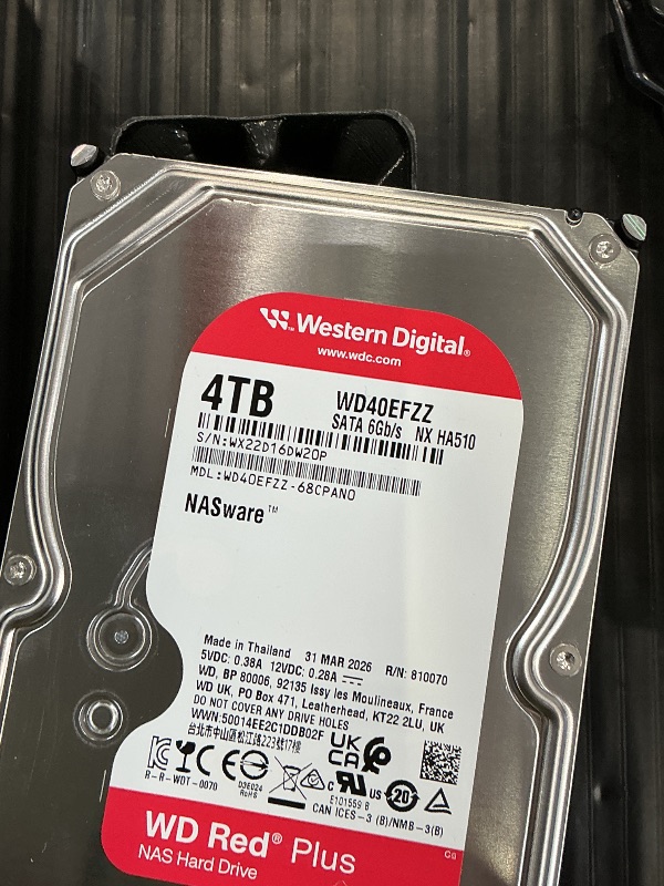 Photo 1 of Western Digital 4TB WD Red Plus NAS Internal Hard Drive