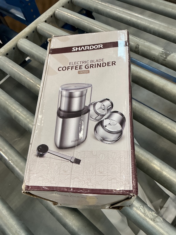 Photo 1 of SHARDOR Electric Coffee Grinder - 2 Removable Stainless Steel Bowls, Silver