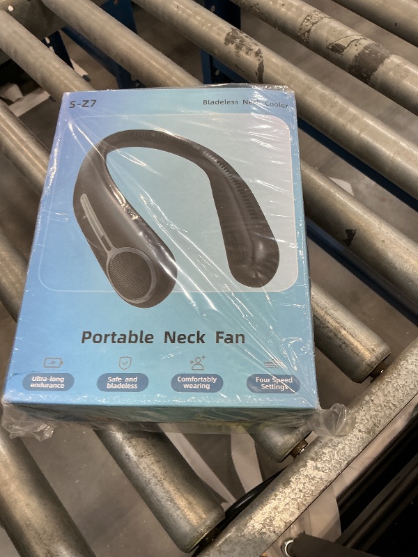 Photo 1 of Kinhowly Portable Neck Fan, 6000mAh USB Rechargeable, 360° Airflow, Blue