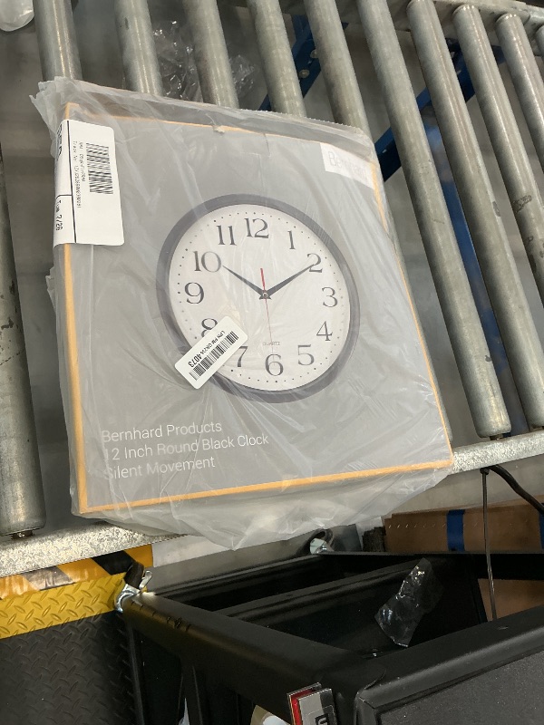 Photo 1 of Bernhard Products Black Wall Clock 12 Inch