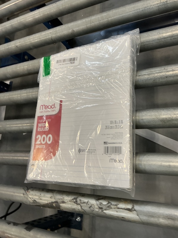 Photo 1 of Mead Loose Leaf Paper, Wide Ruled, 200 Sheets