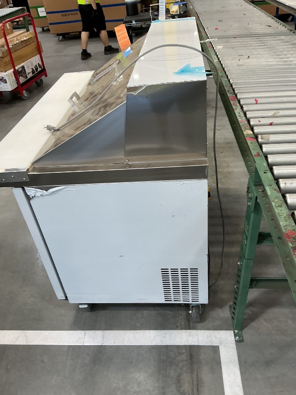 Photo 1 of Leacco Refrigerated Sandwich Prep Table, 48" Commercial Workstation Refrigerator