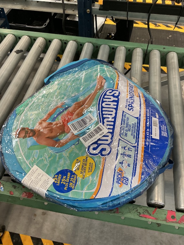 Photo 1 of SwimWays Spring Float Recliner, Fast-Inflating Adult Pool Lounger; Ages 15+