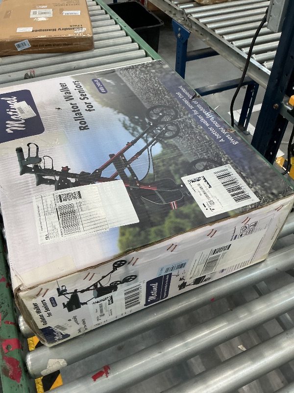 Photo 1 of Matinal 4-Wheel Rollator Walker, Red