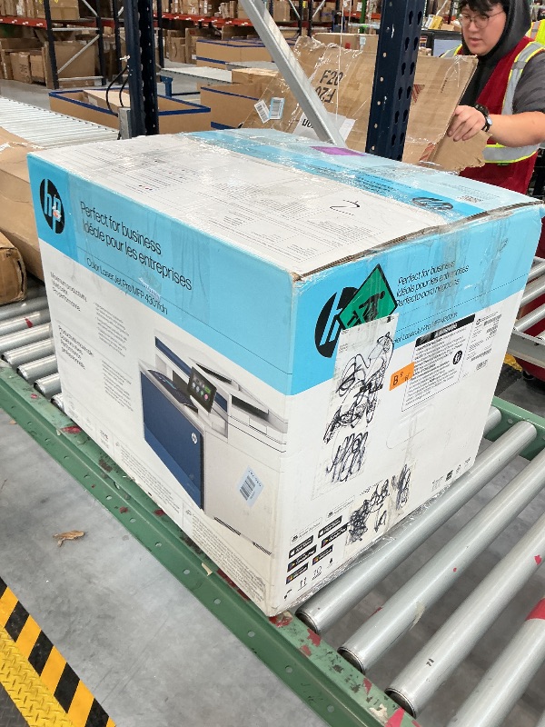 Photo 1 of HP Color LaserJet Pro MFP 4301fdn Printer, Print, Scan, Copy, Fax, Fast, Easy Setup, Mobile Printing, Advanced Security, Best-for-Small Teams. Ethernet & USB Only. Not Wireless. 16.6 x 17.1 x 15.1 in.