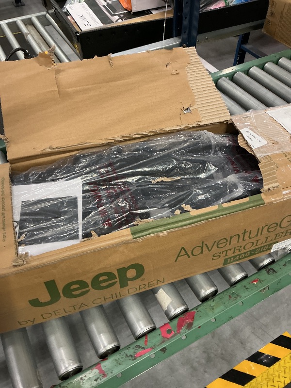 Photo 1 of Jeep AdventureGlyde Stroller by Delta Children - Lightweight Travel Stroller with Smoothest Ride & Compact Fold, 3-Position Recline, Extra Large Storage Basket, Black/Grey