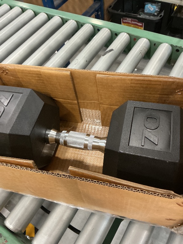Photo 1 of CAP 1200 lb Rubber Hex Dumbbell Set with 3-Tier Rack