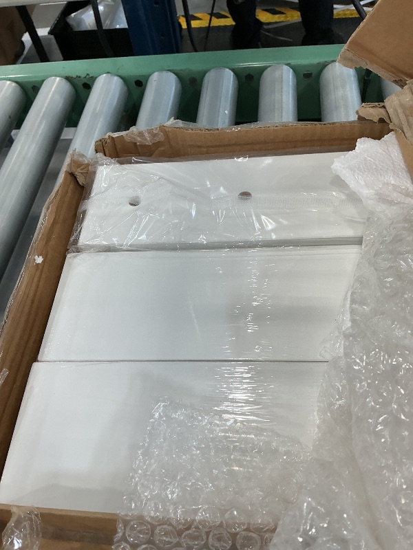 Photo 1 of ROYMELO 48x96 Inch Glass Sliding Barn Door Slab with 8ft Hardware Kit