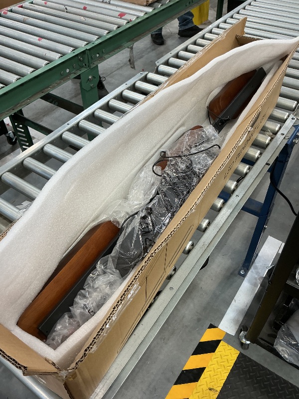 Photo 1 of Glimchase 37.6" LED Linear Island Light, Walnut