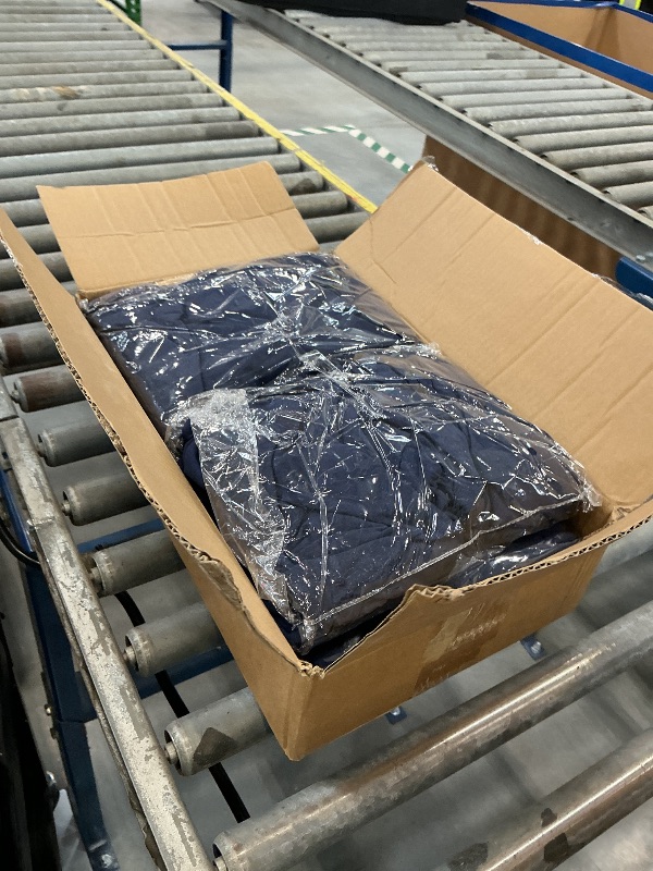 Photo 1 of Dailyset 6-Pack Navy Blue Spandex Tablecloths for 4ft Rectangle Tables