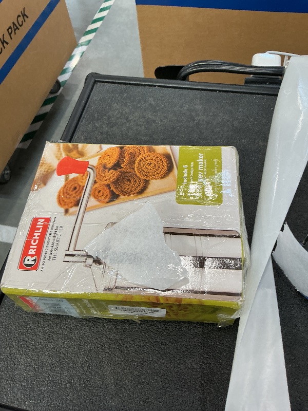 Photo 1 of Tanish Trading Stainless Steel Sev Sanch Maker,Pasta Maker, Stainless Steel Namkeen Bhujiya Sevaiya Sev Chakli Gathiya Sancha Murukku Grater Cookies Maker with 6 Jalis (silver)