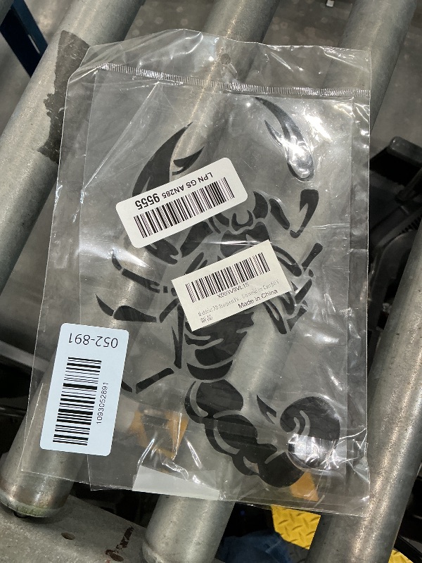View 2 of Middrivr 3D Scorpion Pattern Car Hood Decal, Black Vinyl