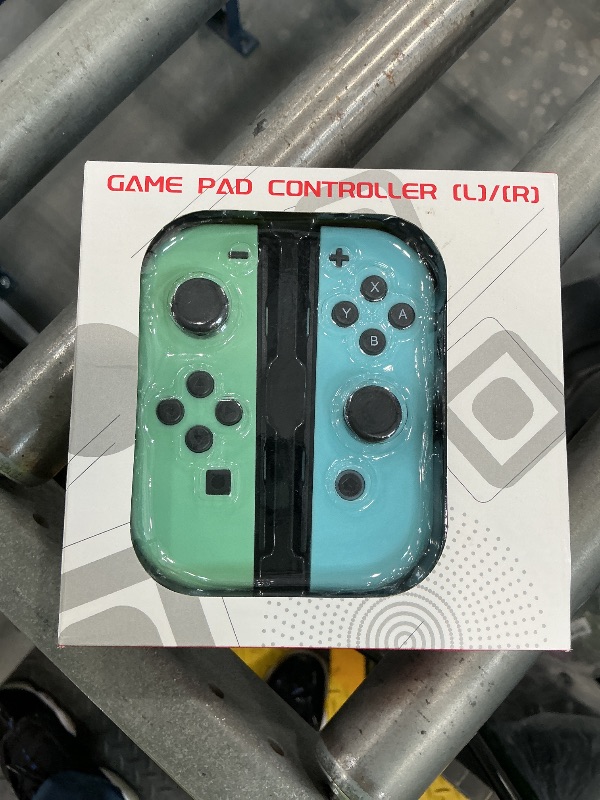 Photo 1 of ZAPETEKS Switch Controller Replacement Accessories with Double Vibration/Wake-Up/Motion Control/Screenshot (Blue&Green)