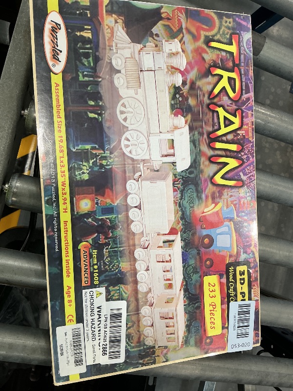 Photo 1 of Puzzled 3D Wooden Train Puzzle Kit - 233 Pieces