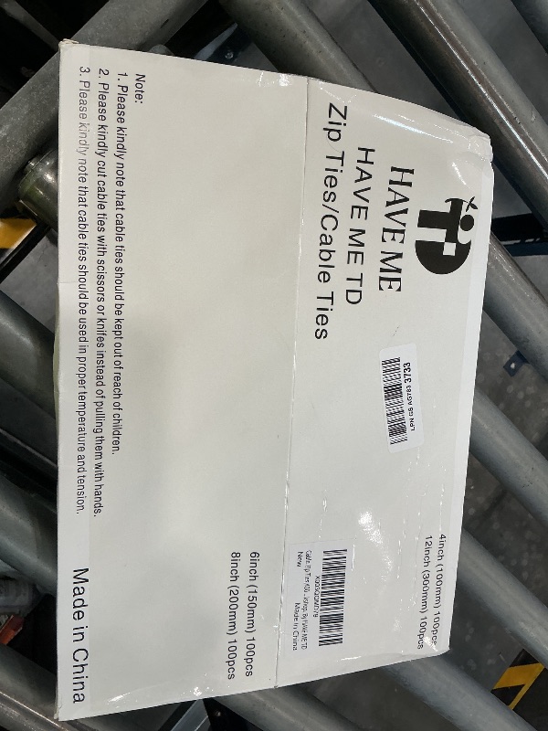 Photo 1 of HAVE ME TD Cable Zip Ties, 400 Pack Black, Assorted 4-12 Inch