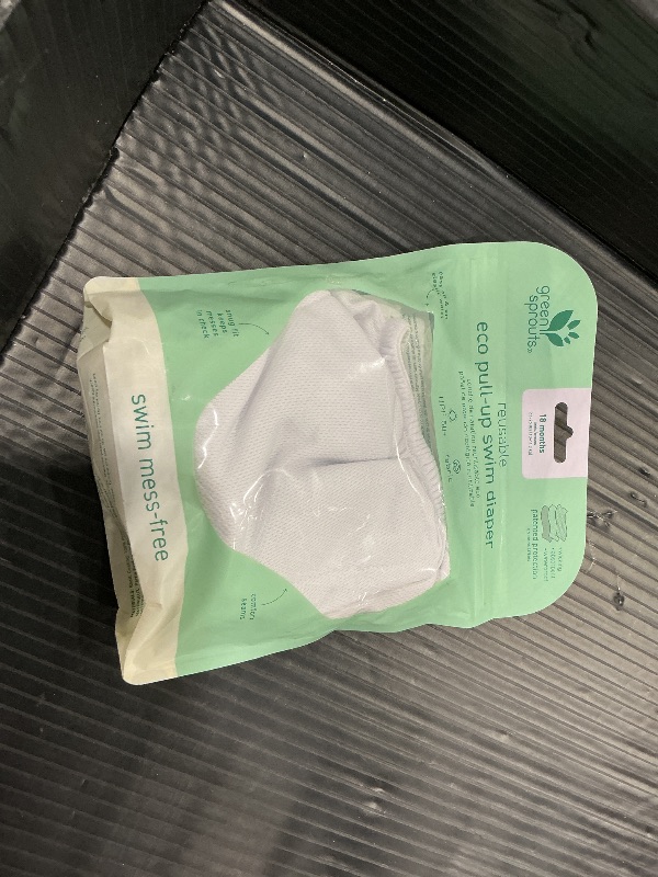 Photo 1 of Green Sprouts Reusable Swim Diaper - White, 18 Month