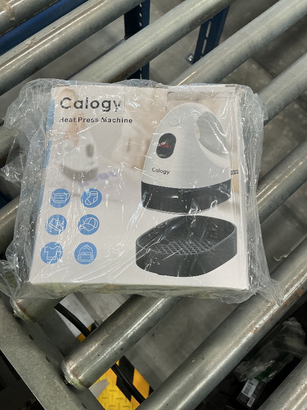 Photo 1 of Calogy Mini Heat Press, Heat Transfer Machine, Constant Temp Control, Insulated Safety Base, Fits for Crafts, T-Shirt, Hat, Cap, Pillows (White Green)