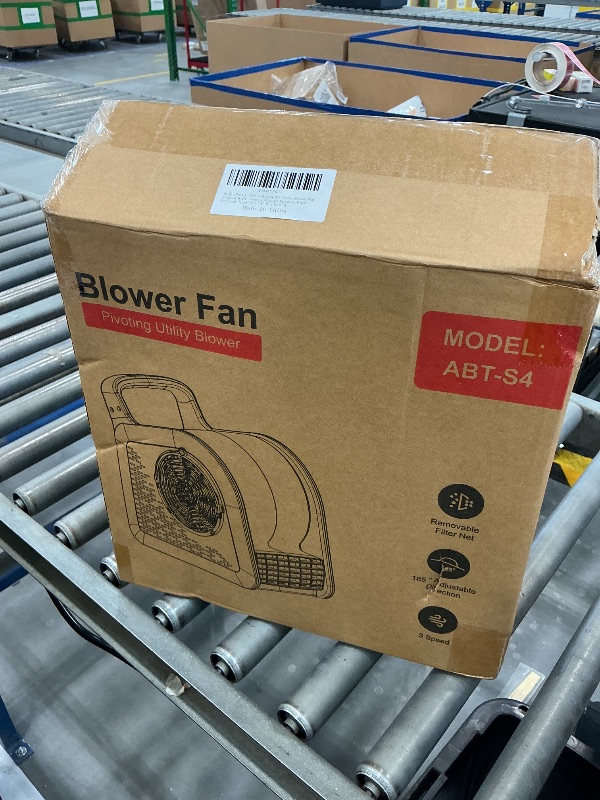 Photo 1 of Blower Fan Removable Filter, 185° Rotation, 3?Speed, 2 AC Outlets, Orange