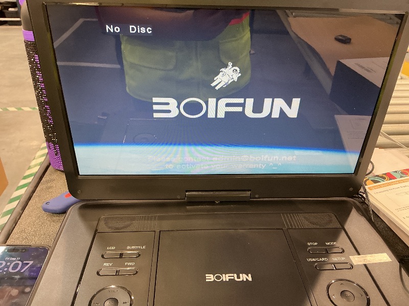 Photo 1 of BOIFUN 15.6" Portable DVD Player - Black