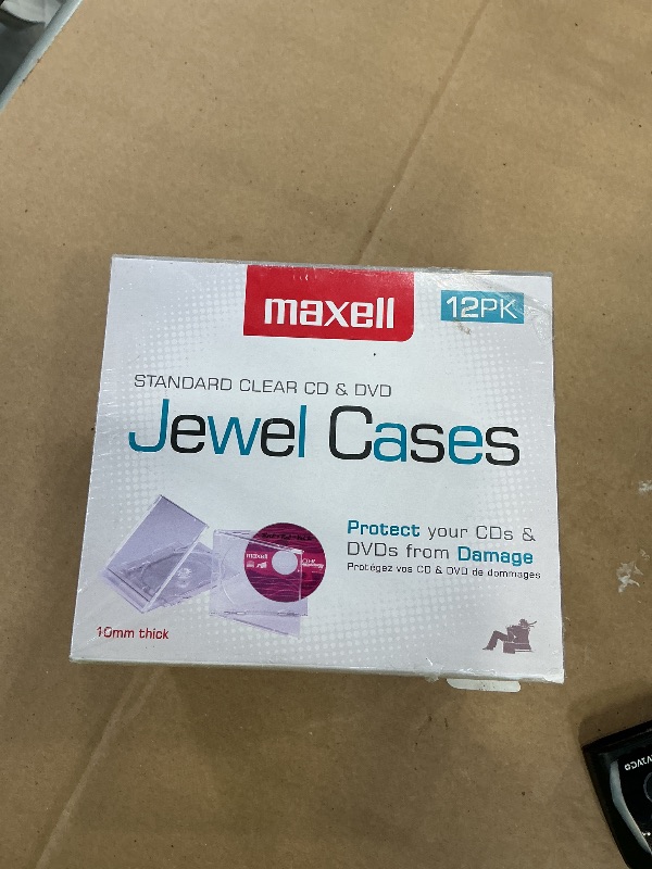 Photo 1 of Maxell Jewel Case 12 Pack Clear 10mm