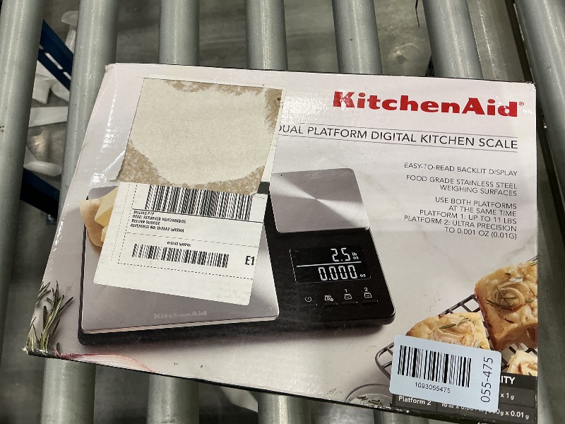 Photo 1 of KitchenAid Dual Platform Digital Kitchen Scale, 11 lb & 16 oz Capacity, Black