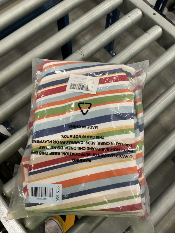 Photo 1 of MASTERCANOPY 9ft Replacement Umbrella Canopy - Red & Green Stripes