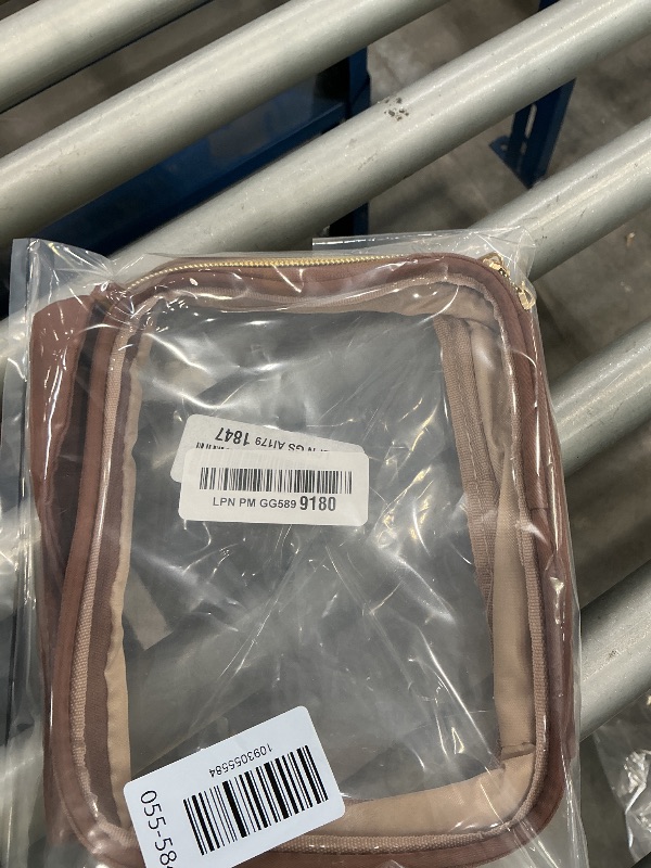 Photo 1 of Wedama Clear Toiletry Bag - 2 Pack, Large, Brown