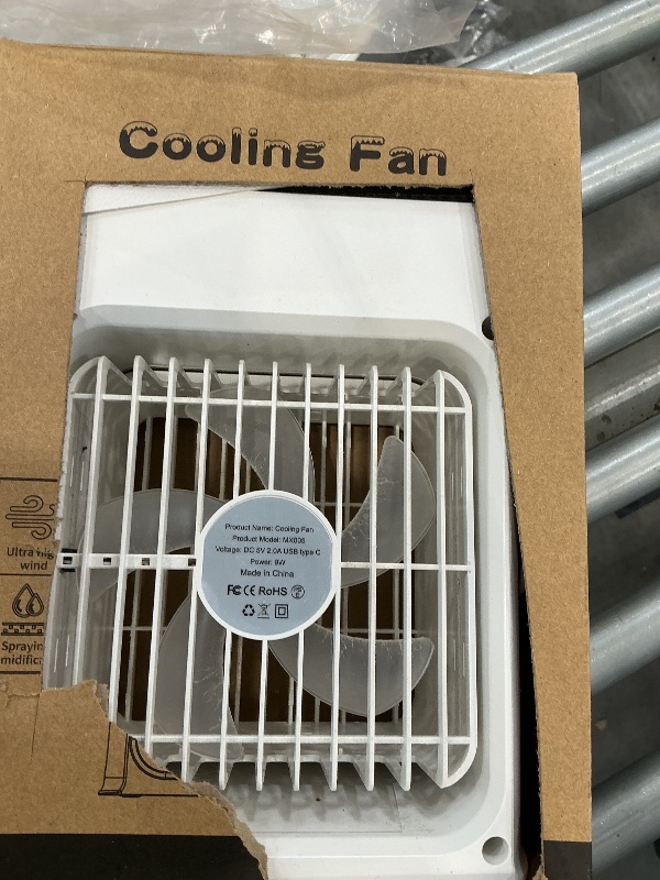 Photo 1 of Portable Air Conditioners, Mini Portable AC Unit for Bedroom, 1200ML Small Cooling Fan with Remote, 3 Mist, 3 Speed, 8 Light, 2-8H Timer Personal Cooler Fans for Office Camping Car Desk(White)