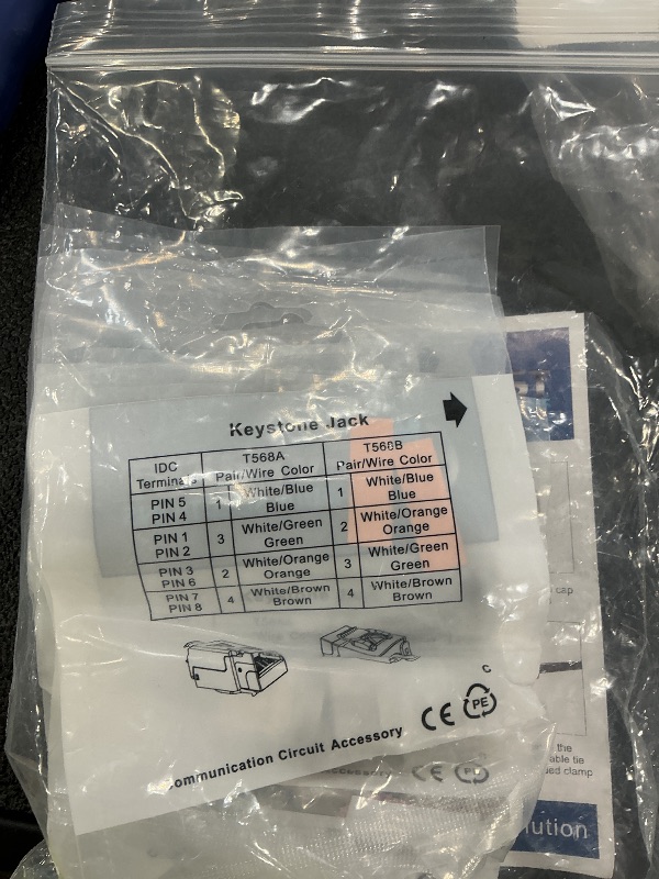 Photo 1 of Everest Media Solutions RJ45 Shielded Keystone Jack - 6-Pack